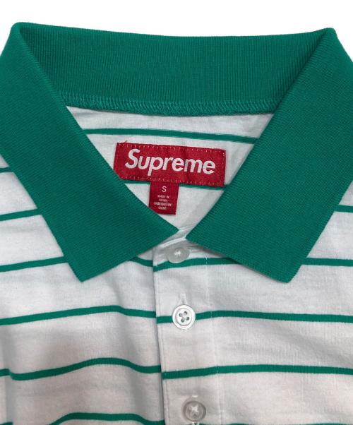 SUPREME（シュプリーム）Supreme (シュプリーム) 24SS Melvins Stripe S/S Polo グリーン×ホワイト サイズ:Sの古着・服飾アイテム