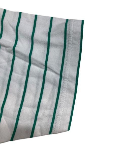 SUPREME（シュプリーム）Supreme (シュプリーム) 24SS Melvins Stripe S/S Polo グリーン×ホワイト サイズ:Sの古着・服飾アイテム