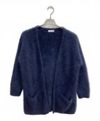 BEAUTY&YOUTHビューティーアンドユース）の古着「ヘアリーノーカラーミドルカーディガン」｜ネイビー