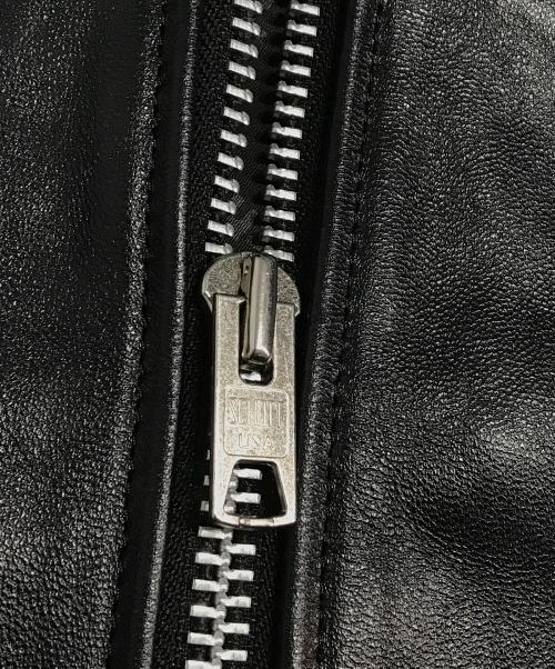 Schott（ショット）Schott (ショット) FREAK'S STORE (フリークスストア) 別注シープレザージップブルゾン ブラック サイズ:Lの古着・服飾アイテム