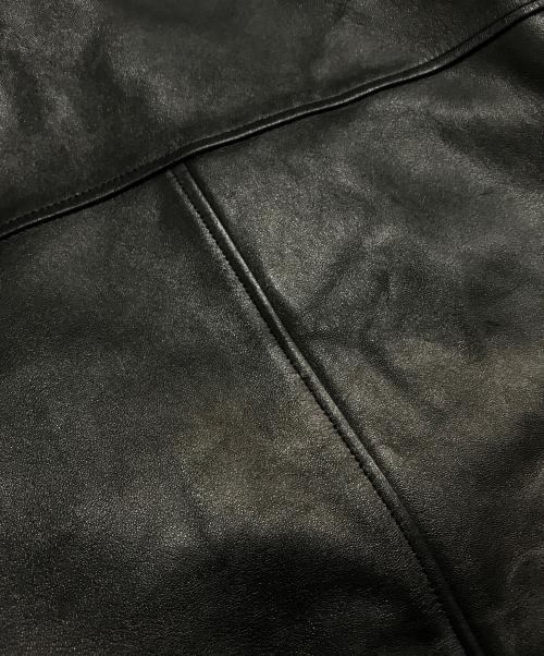 Schott（ショット）Schott (ショット) FREAK'S STORE (フリークスストア) 別注シープレザージップブルゾン ブラック サイズ:Lの古着・服飾アイテム