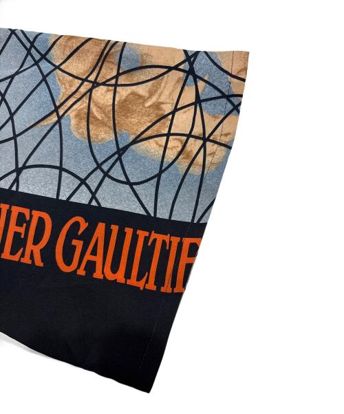 JUNIOR GAULTIER（ジュニアゴルチエ）JUNIOR GAULTIER (ジュニアゴルチエ) エンジェルロゴ総柄オープンカラーシャツ ブルー サイズ:表記なしの古着・服飾アイテム