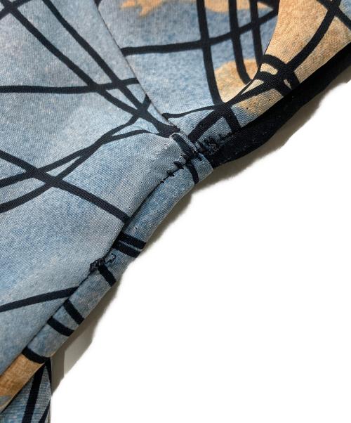 JUNIOR GAULTIER（ジュニアゴルチエ）JUNIOR GAULTIER (ジュニアゴルチエ) エンジェルロゴ総柄オープンカラーシャツ ブルー サイズ:表記なしの古着・服飾アイテム