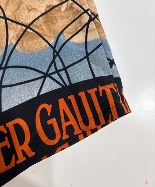 JUNIOR GAULTIER（ジュニアゴルチエ）JUNIOR GAULTIER (ジュニアゴルチエ) エンジェルロゴ総柄オープンカラーシャツ ブルー サイズ:表記なしの古着・服飾アイテム