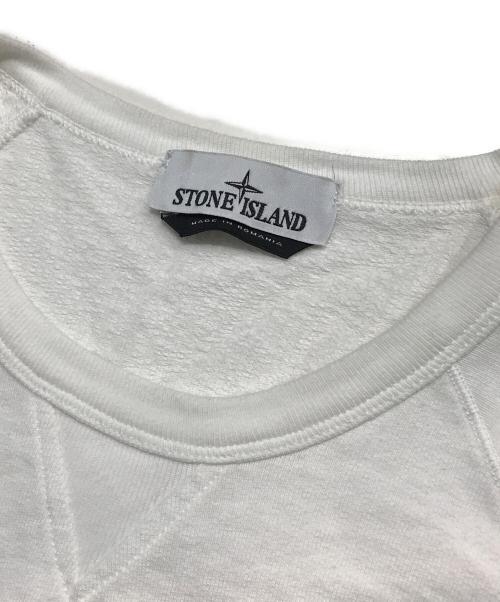 STONE ISLAND（ストーンアイランド）STONE ISLAND (ストーンアイランド) 23SS 'OLD' TREATMENT Sweatshirts ホワイト サイズ:XLの古着・服飾アイテム
