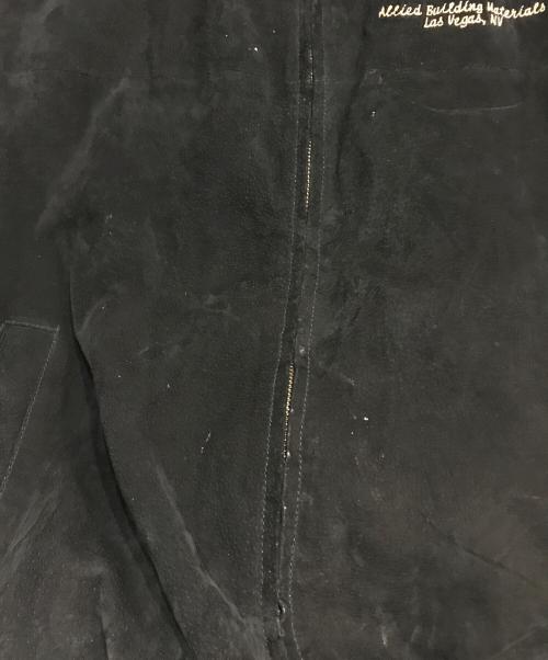 Hard Rock cafe（ハードロックカフェ）Hard Rock cafe (ハードロックカフェ) スウェードスタジャン ブラック×ブラウン サイズ:XLの古着・服飾アイテム