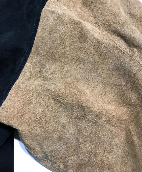 Hard Rock cafe（ハードロックカフェ）Hard Rock cafe (ハードロックカフェ) スウェードスタジャン ブラック×ブラウン サイズ:XLの古着・服飾アイテム