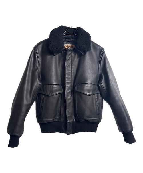 SUPREME（シュプリーム）Supreme (シュプリーム) Schott (ショット) 16AW A-2 Leather Jacket ブラック サイズ:Sの古着・服飾アイテム