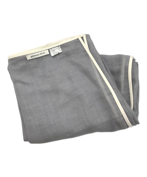 ASAUCE MELER（アソースメレ）ASAUCE MELER (アソースメレ) パイピングシルクリネンスカーフ グレーの古着・服飾アイテム