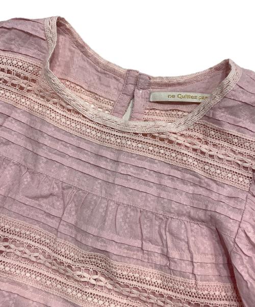 ne quittez pas（ヌキテパ）ne quittez pas (ヌキテパ) Cotton Dobby Pintuck & Lace Blouse ピンク サイズ:表記無しの古着・服飾アイテム