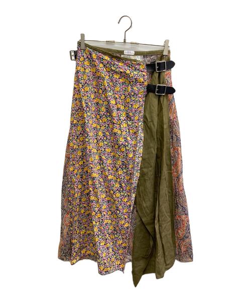 O'NEIL OF DUBLIN（オニールオブダブリン）O'NEIL OF DUBLIN (オニールオブダブリン) LIBERTY FABRIC ラップスカート マルチカラー サイズ:38の古着・服飾アイテム
