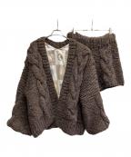 Sea Room lynnシールームリン）の古着「Hand Made Knit Set-Up」｜ブラウン