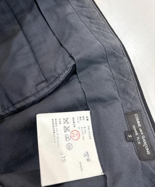 COMME des GARCONS HOMME PLUS（コムデギャルソンオムプリュス）COMME des GARCONS HOMME PLUS (コムデギャルソンオムプリュス) AD2003 ウールスラックス ブラック サイズ:Sの古着・服飾アイテム