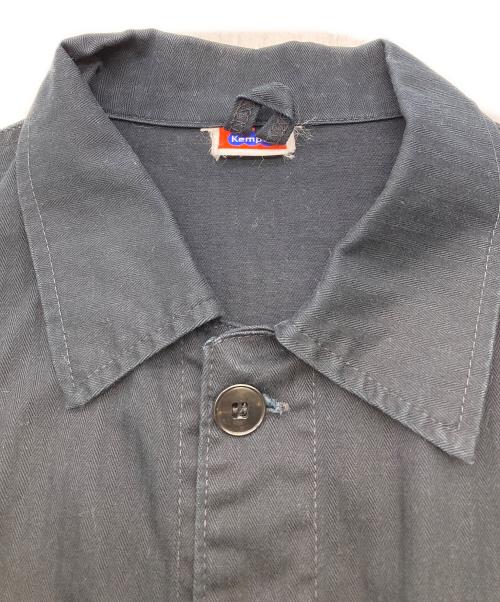 KEMPEL（ケンペル）KEMPEL (ケンペル) ヘリンボーンワークジャケット ブラック サイズ:不明の古着・服飾アイテム