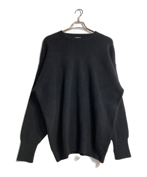 STEVEN ALAN（スティーブンアラン）STEVEN ALAN (スティーブンアラン) 23AW コットンカシミヤクルーネックニット ブラック サイズ:XLの古着・服飾アイテム