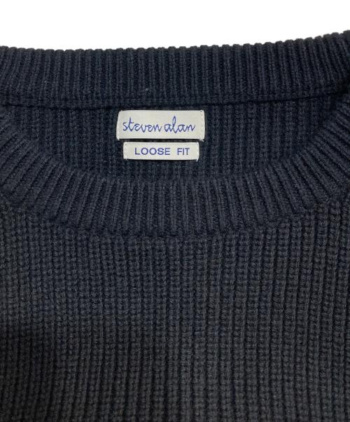 STEVEN ALAN（スティーブンアラン）STEVEN ALAN (スティーブンアラン) 23AW コットンカシミヤクルーネックニット ブラック サイズ:XLの古着・服飾アイテム