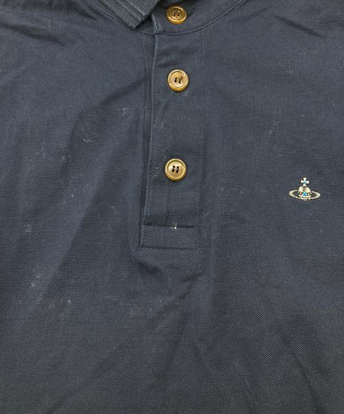Vivienne Westwood man（ヴィヴィアン ウェストウッド マン）Vivienne Westwood man (ヴィヴィアン ウェストウッド マン) オーブ刺繍ポロシャツ ネイビー サイズ:48の古着・服飾アイテム