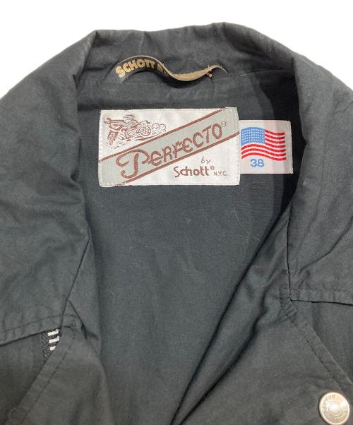 SCHOTT BROS.（ショット）SCHOTT BROS. (ショットブロス) コットンダブルライダースジャケット ブラック サイズ:38の古着・服飾アイテム