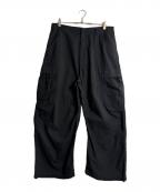 NAUTICAノーティカ）の古着「スーパーワイドカーブカーゴパンツ」｜ブラック