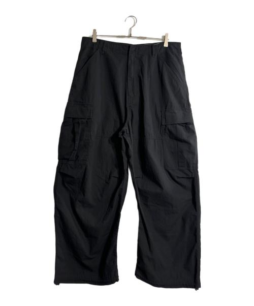 NAUTICA（ノーティカ）NAUTICA (ノーティカ) スーパーワイドカーブカーゴパンツ ブラック サイズ:Lの古着・服飾アイテム