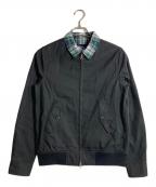 FRED PERRYフレッドペリー）の古着「タータンカラー ハリントン ジャケット」｜ブラック