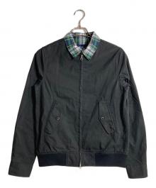 FRED PERRY（フレッドペリー）の古着「タータンカラー ハリントン ジャケット」｜ブラック