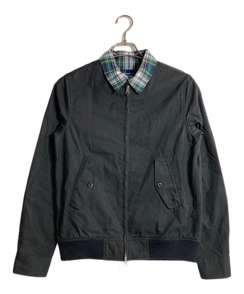 FRED PERRY（フレッドペリー）FRED PERRY (フレッドペリー) タータンカラー ハリントン ジャケット ブラック サイズ:XSの古着・服飾アイテム