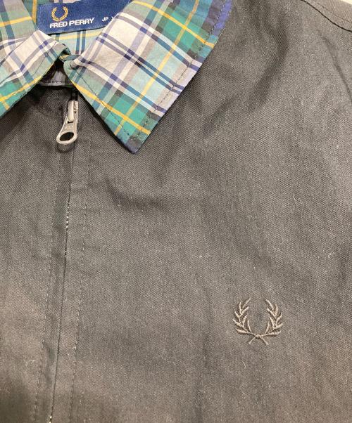FRED PERRY（フレッドペリー）FRED PERRY (フレッドペリー) タータンカラー ハリントン ジャケット ブラック サイズ:XSの古着・服飾アイテム