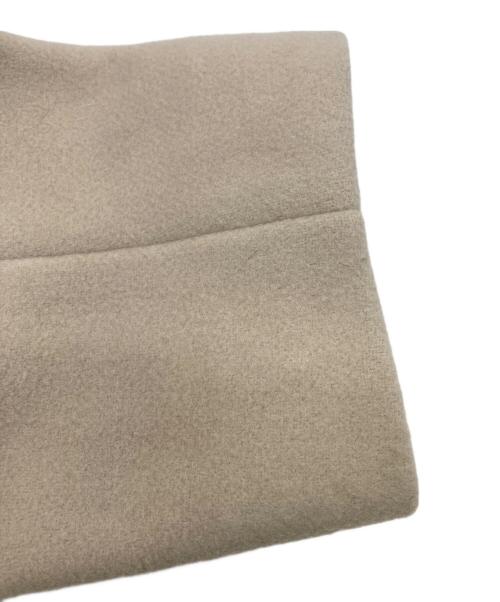 23区（ニジュウサンク）23区 (ニジュウサンク) ダブルクロスベロアスタンドカラーコート ベージュ サイズ:38の古着・服飾アイテム