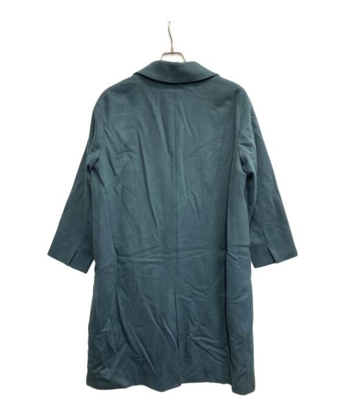 23区（ニジュウサンク）23区 (ニジュウサンク) ウールカシミヤビーバー チェスターコート ブルー サイズ:40の古着・服飾アイテム