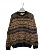 L.L.Beanエルエルビーン）の古着「フェアアイル柄ウールニットセーター」｜ブラウン