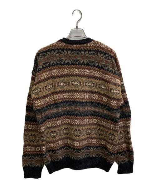 L.L.Bean（エルエルビーン）L.L.Bean (エルエルビーン) フェアアイル柄ウールニットセーター ブラウン サイズ:Mの古着・服飾アイテム