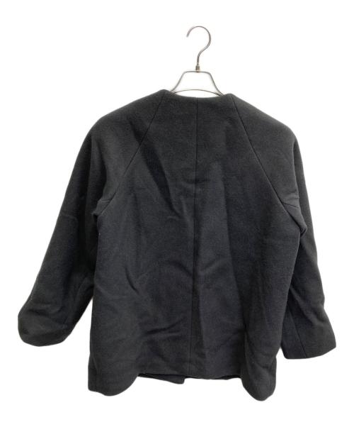 green label relaxing（グリーンレーベルリラクシング）green label relaxing (グリーンレーベルリラクシング) SENTDALE WOOLノーカラーミドルコート グレー サイズ:38の古着・服飾アイテム