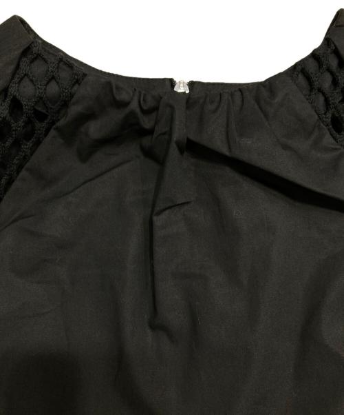 MSGM（エムエスジーエム）MSGM (エムエスジーエム) MSGM MESH MIX BLOUSE ブラック サイズ:F 未使用品の古着・服飾アイテム