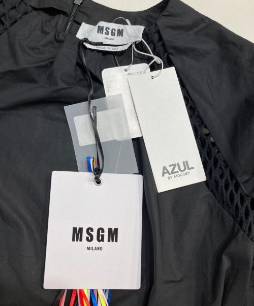 MSGM（エムエスジーエム）MSGM (エムエスジーエム) MSGM MESH MIX BLOUSE ブラック サイズ:F 未使用品の古着・服飾アイテム