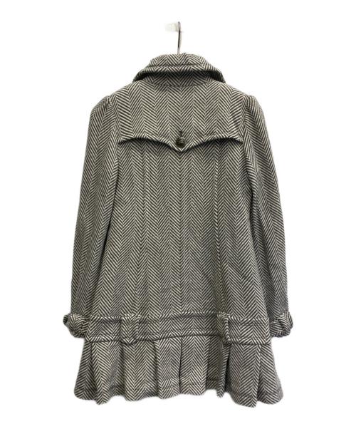 BURBERRY BLUE LABEL（バーバリーロンドンブルーレーベル）BURBERRY BLUE LABEL (バーバリーロンドンブルーレーベル) ヘリンボーンウールツイードコート ライトグレー サイズ:36の古着・服飾アイテム
