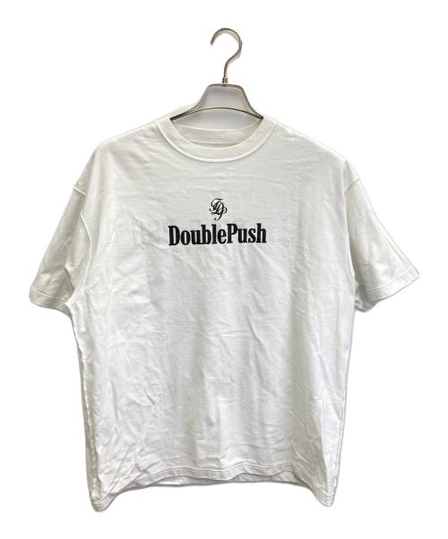 TAIN DOUBLE PUSH（タイン ダブルプッシュ）tain double push (タイン ダブルプッシュ) プリントTシャツ ホワイト サイズ:表記無しの古着・服飾アイテム