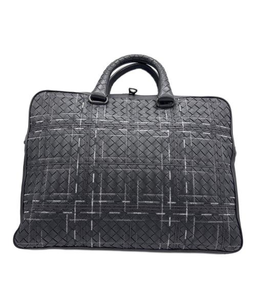 BOTTEGA VENETA（ボッテガベネタ）BOTTEGA VENETA (ボッテガベネタ) アトラスイントレチャートブリーフケース ブラックの古着・服飾アイテム