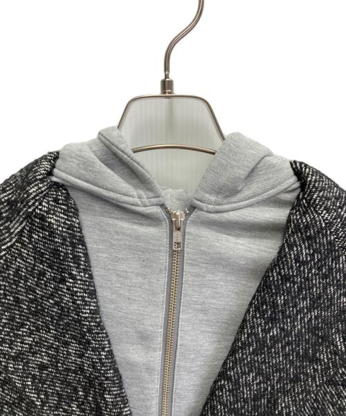 Mila Owen（ミラオーウェン）Mila Owen (ミラオーウェン) フードドッキングシングルブレストジャケット ブラックの古着・服飾アイテム