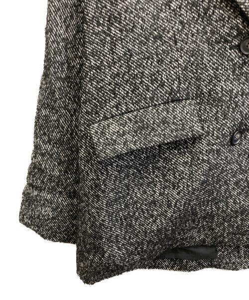 Mila Owen（ミラオーウェン）Mila Owen (ミラオーウェン) フードドッキングシングルブレストジャケット ブラックの古着・服飾アイテム