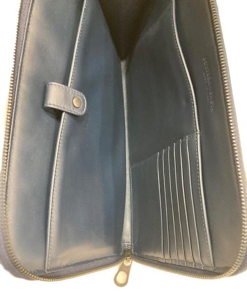 BOTTEGA VENETA（ボッテガベネタ）BOTTEGA VENETA (ボッテガベネタ) イントレチャート クラッチバック ネイビーの古着・服飾アイテム