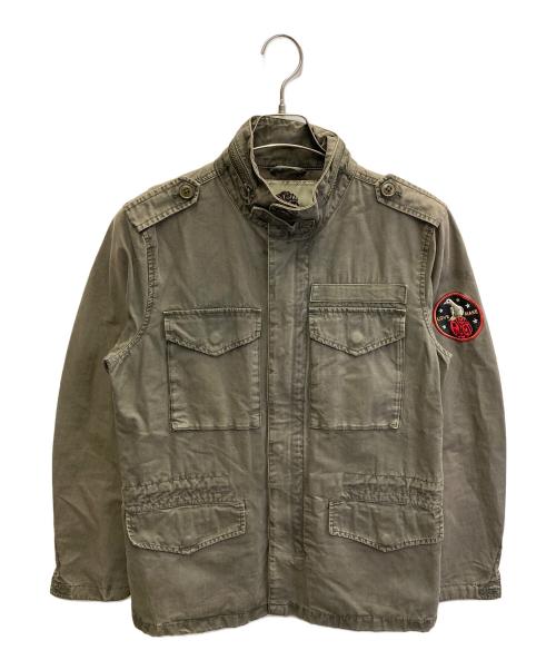pretty green（プリティーグリーン）Pretty Green (プリティーグリーン) ワッペン付ミリタリージャケット カーキ サイズ:Sの古着・服飾アイテム