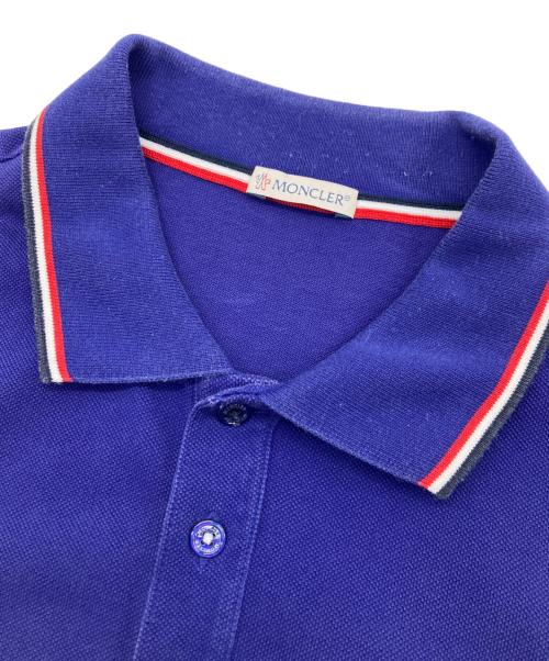 MONCLER（モンクレール）MONCLER (モンクレール) ポロシャツ ブルー サイズ:Mの古着・服飾アイテム