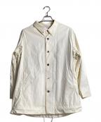 OVERCOATオーバーコート）の古着「DROPPED SHOULDER SHORT COAT」｜アイボリー