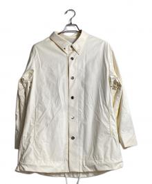 OVERCOAT（オーバーコート）の古着「DROPPED SHOULDER SHORT COAT」｜アイボリー