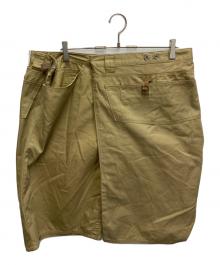 ANREALAGE（アンリアレイジ）の古着「変形ワイドハーフパンツ」｜ブラウン