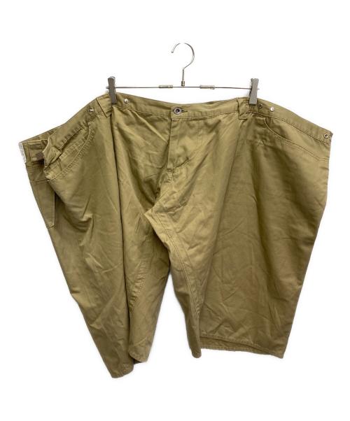 ANREALAGE（アンリアレイジ）ANREALAGE (アンリアレイジ) 変形ワイドハーフパンツ ブラウン サイズ:SIZE0の古着・服飾アイテム