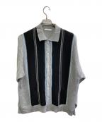 flagstuffフラグスタフ）の古着「ストライプカーディガン」｜グレー