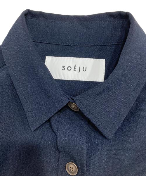 SOEJU（ソージュ）SOEJU (ソージュ) ソフトオックスシャツワンピース ネイビー サイズ:XSの古着・服飾アイテム
