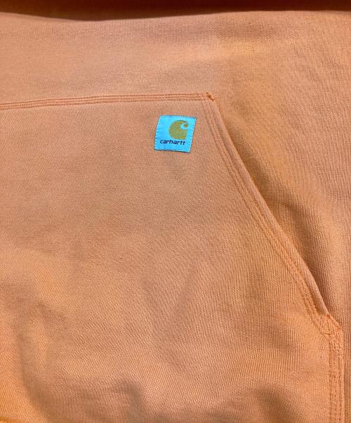 CarHartt（カーハート）CarHartt (カーハート) 袖プリントパーカー オレンジ サイズ:XLの古着・服飾アイテム